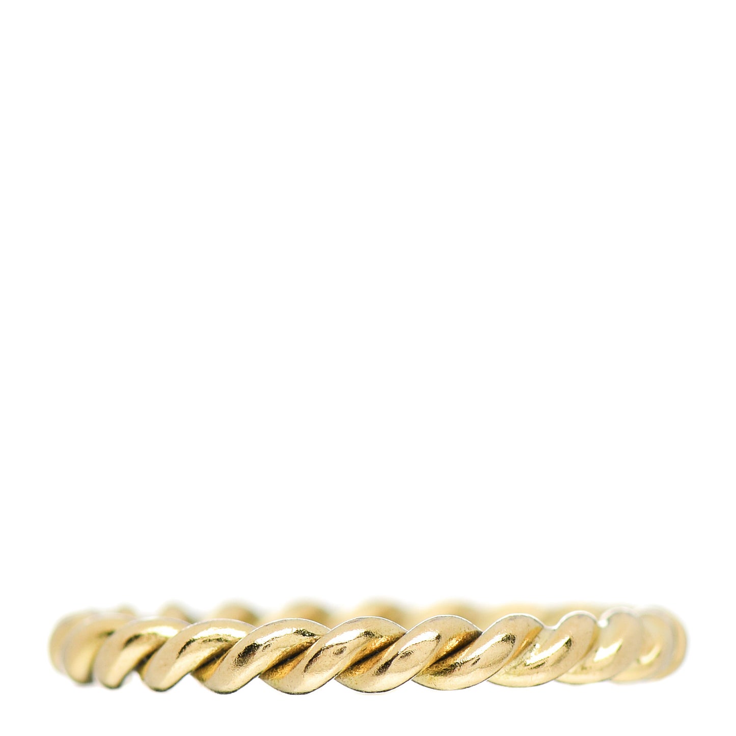 18K Yellow Gold Narrow Twist Ring 48 4.5