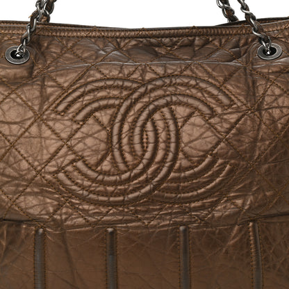 Chanel Metallic Aged Calfskin Large Shopping In Moscow Tote Bronze 8 of 10