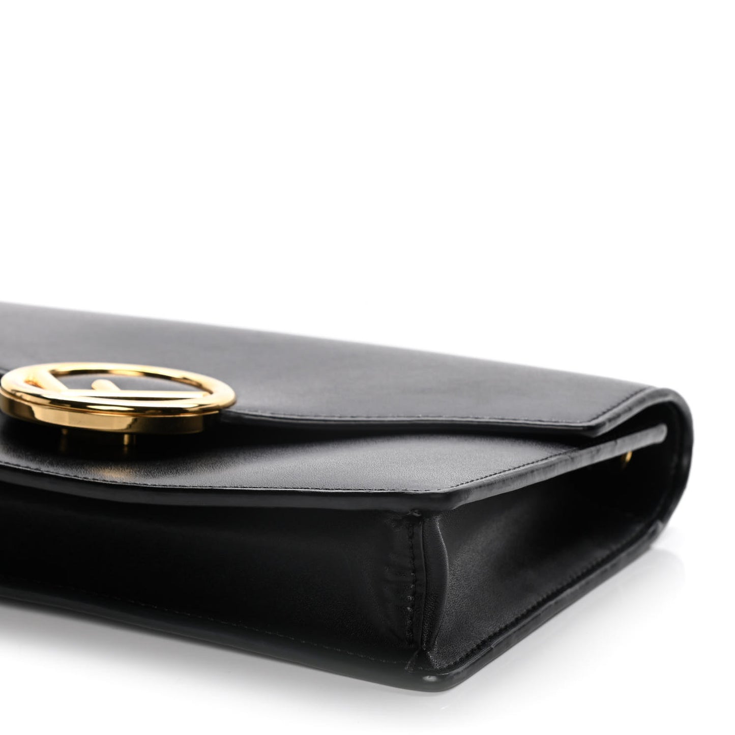 Vitello Liberty Lucido F is Fendi Medium Envelope Wallet on Chain Black