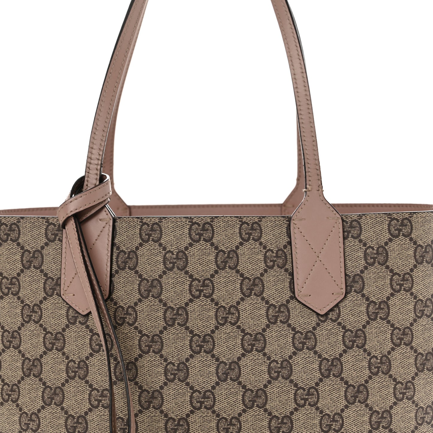 Textured Calfskin Monogram Small Reversible GG Tote Dark Cipria