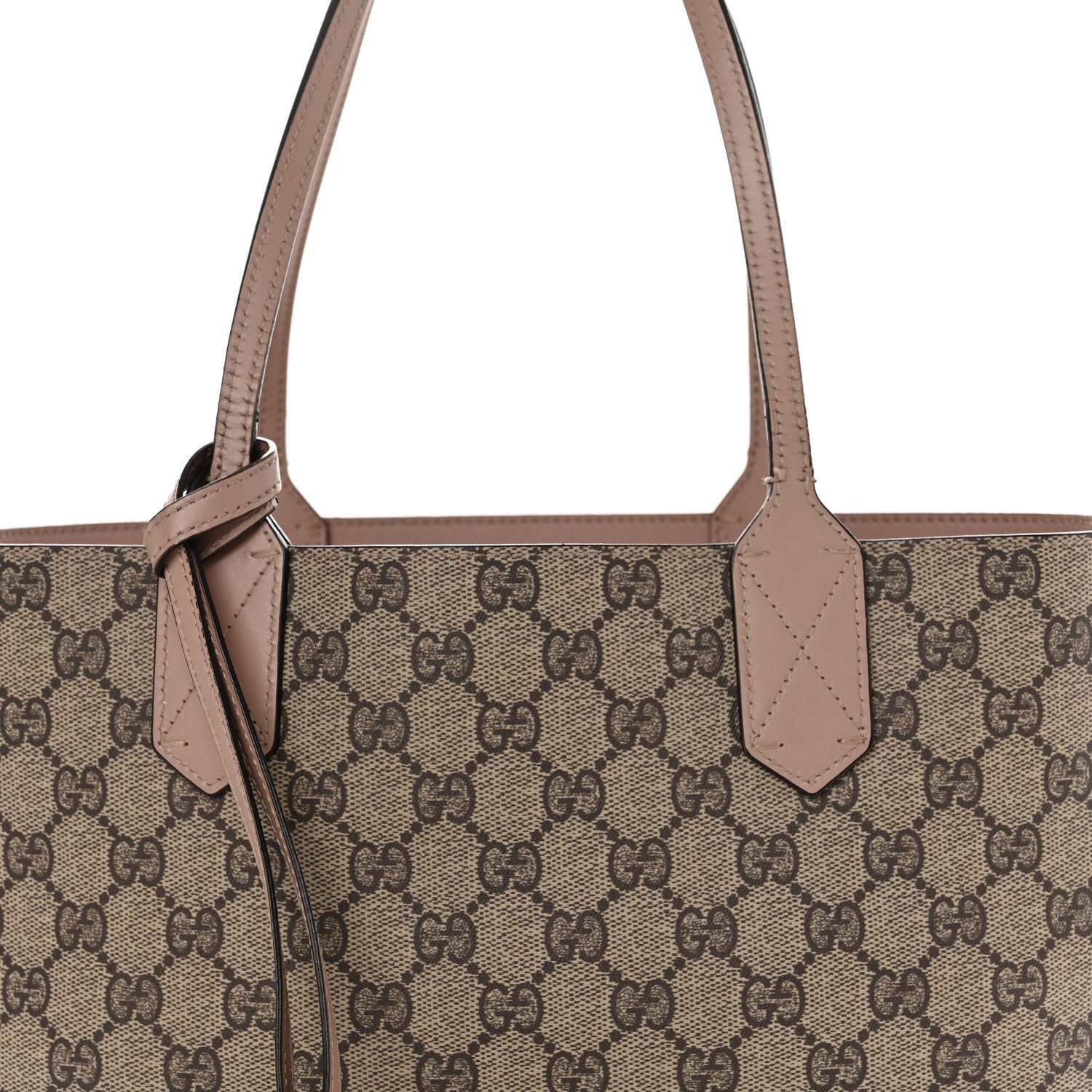 Gucci Textured Calfskin Monogram Small Reversible GG Tote Dark Cipria 12 of 17