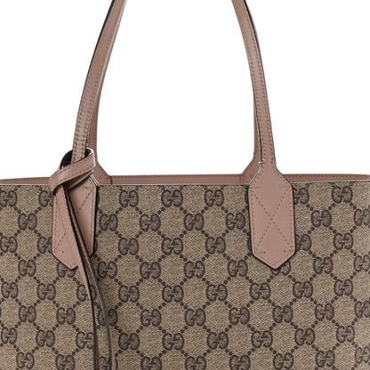 Gucci Textured Calfskin Monogram Small Reversible GG Tote Dark Cipria 12 of 17