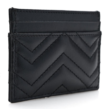 Gucci Calfskin Matelasse GG Marmont Card Holder Black 3 of 7
