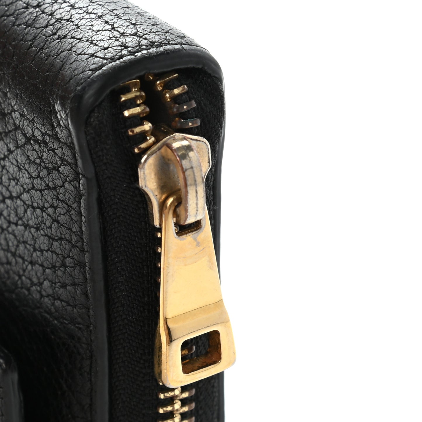 Grained Lambskin Drew Long Wallet with Flap Black