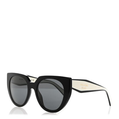 Prada Acetate Sunglasses SPR 14W Black White 1 of 7