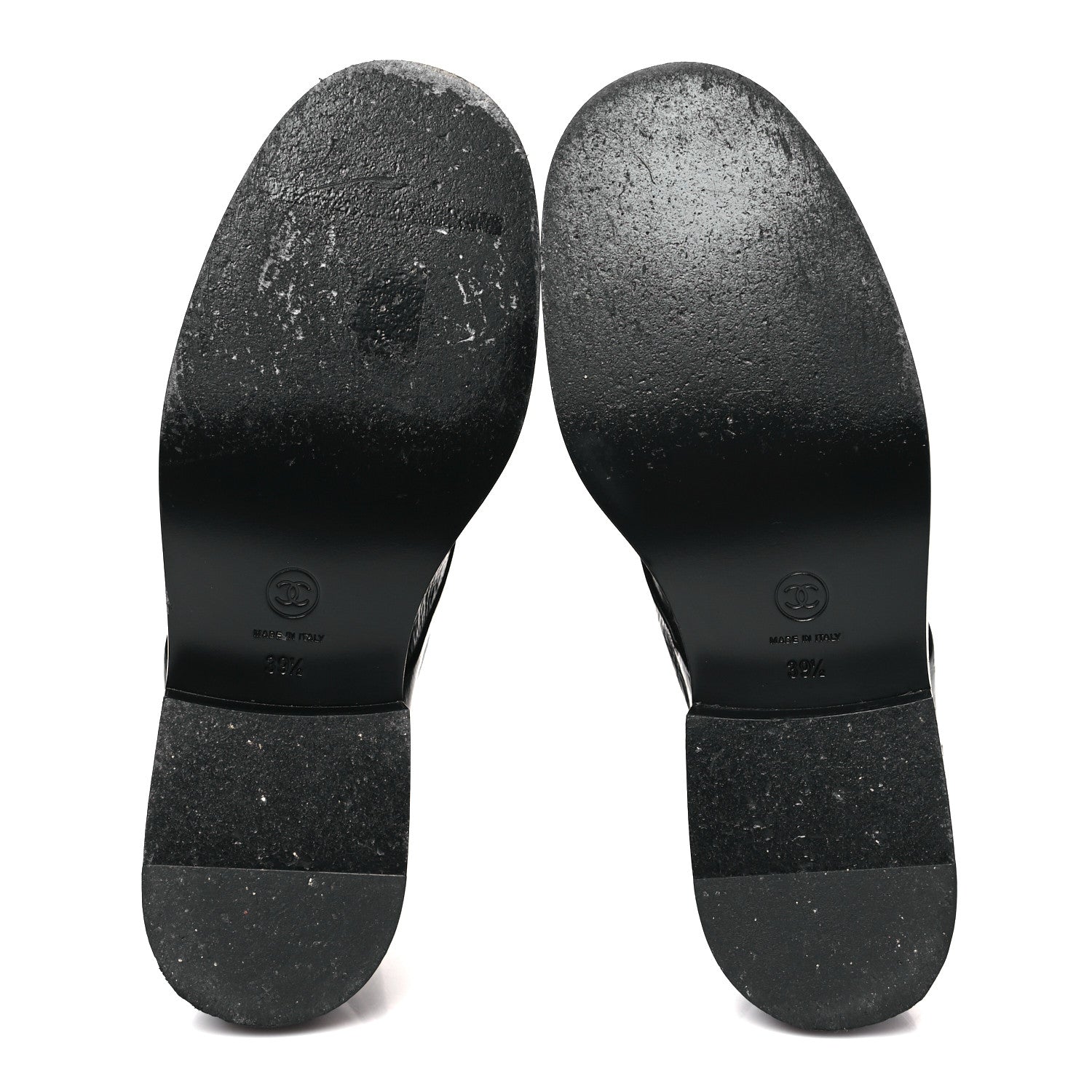 Chanel Shiny Goatskin Cap Toe Combat Boots 39.5 Black 5 of 7