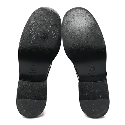 Chanel Shiny Goatskin Cap Toe Combat Boots 39.5 Black 5 of 7