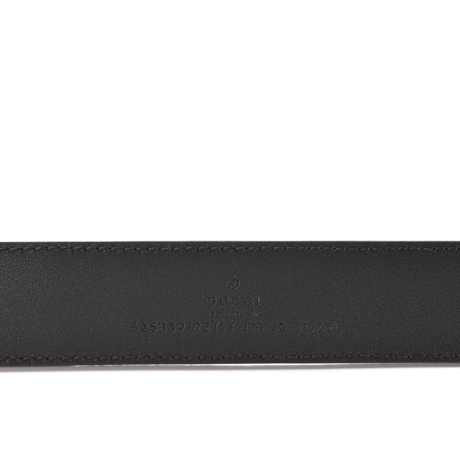 Gucci GG Supreme Monogram Matte Plutone Calfskin Double G 30mm Belt 100 40 Beige Ebony Black 4 of 5