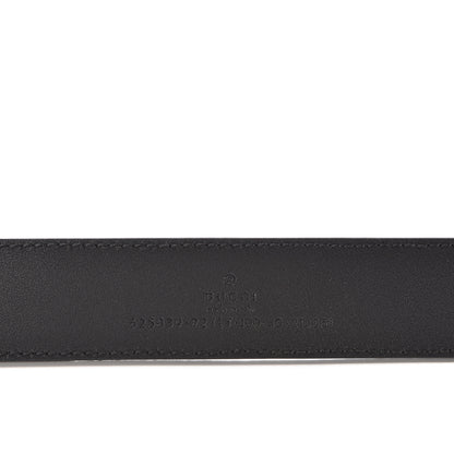 Gucci GG Supreme Monogram Matte Plutone Calfskin Double G 30mm Belt 100 40 Beige Ebony Black 4 of 5