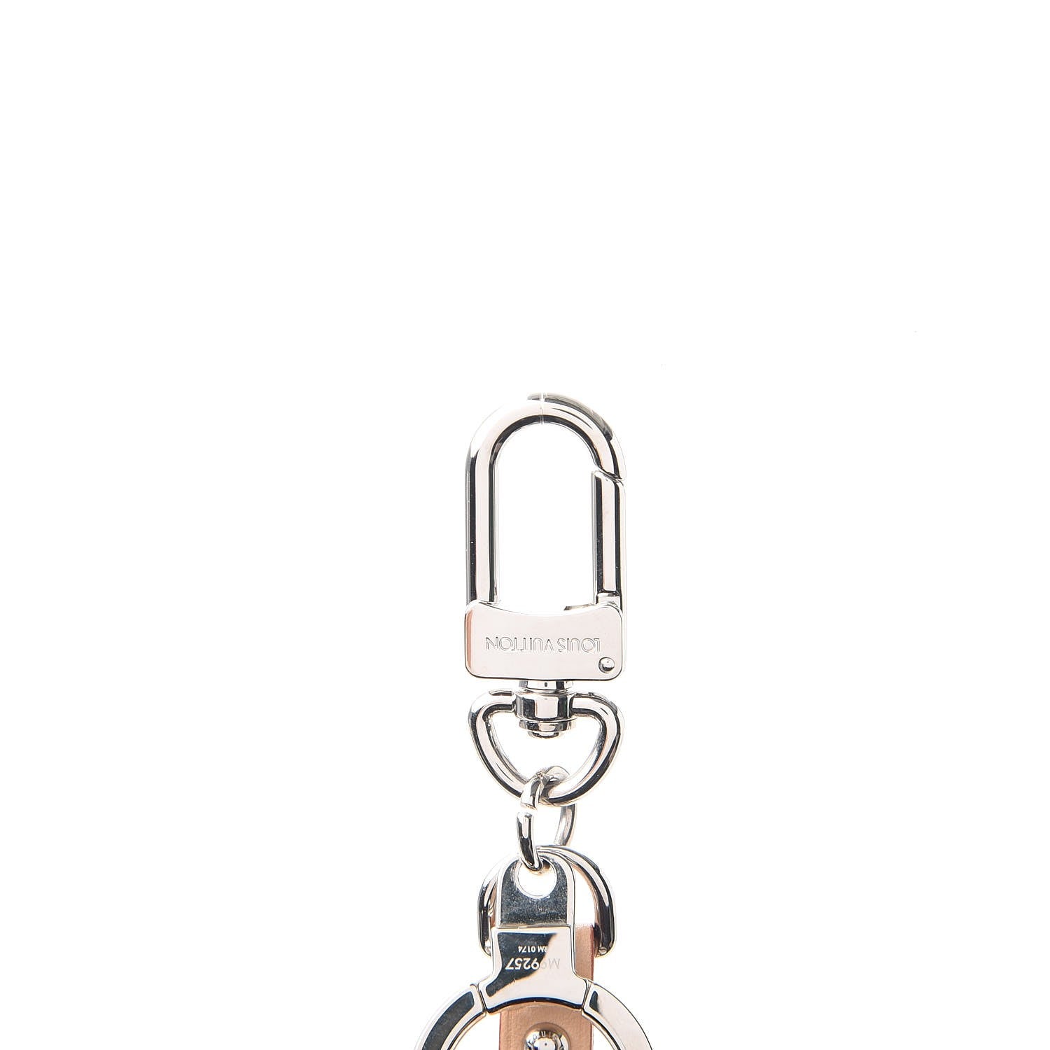 Louis Vuitton Metal Luggage Tag Key Holder Silver 3 of 8