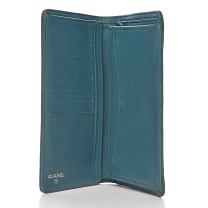 Chanel Lambskin Quilted Yen Wallet Blue 5 of 22