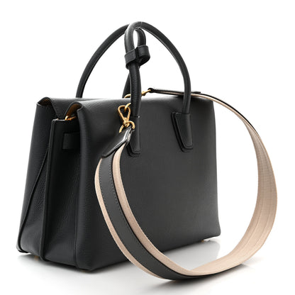 MCM Grained Calfskin Medium Milla Tote Phantom Grey 3 of 13