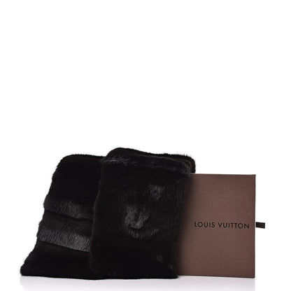 Louis Vuitton Mink Fur LV Scarf Black 5 of 5