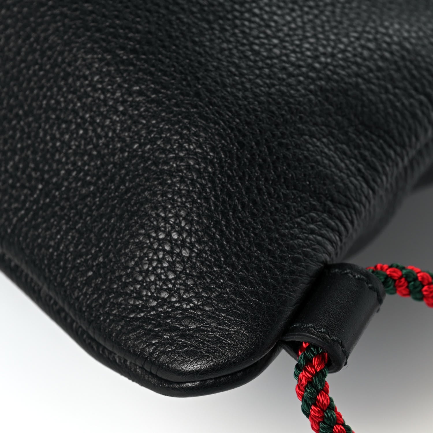 Gucci Calfskin Logo Drawstring Backpack Black 9 of 13