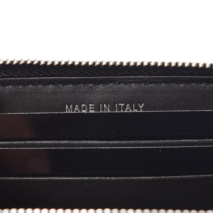 Chanel Lambskin Camellia Studded Zip Around Wallet Black 7 of 9