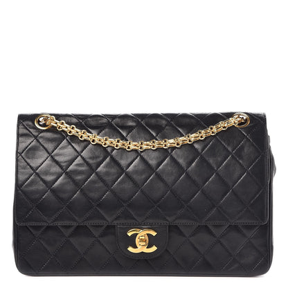 Chanel Lambskin Quilted Medium Bijoux Chain Double Flap Black 1 of 10
