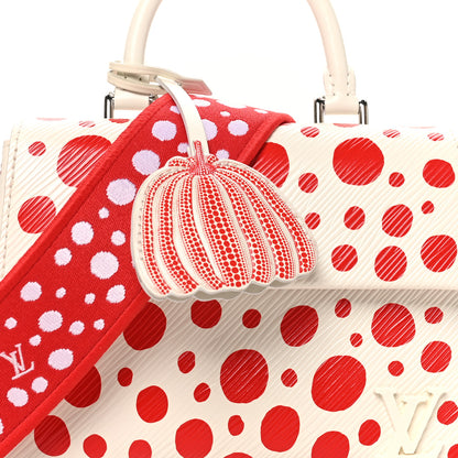 Louis Vuitton LV X YK Monogram Kusama Epi Cluny Mini White Red 7 of 9