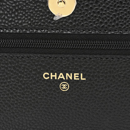Chanel Caviar Quilted Wallet on Chain WOC Black 6 of 13