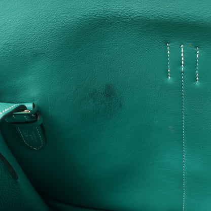 Hermes Taurillon Clemence Halzan 31 GM Vert Verone 10 of 11