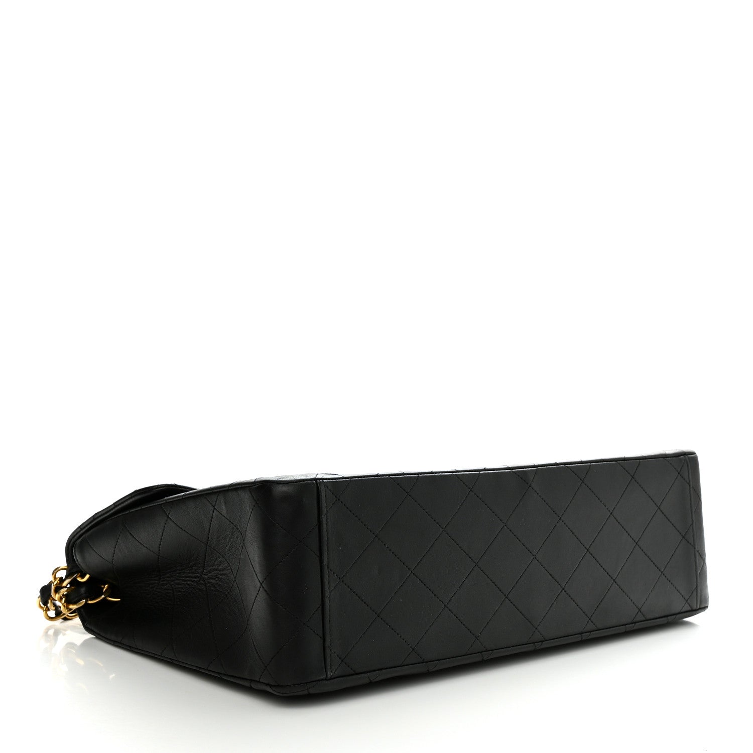 Chanel Lambskin Quilted XL Jumbo Single Flap Black 4 of 11