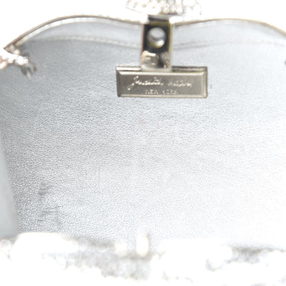 Judith Leiber Crystal Minaudiere Clutch Silver 6 of 12