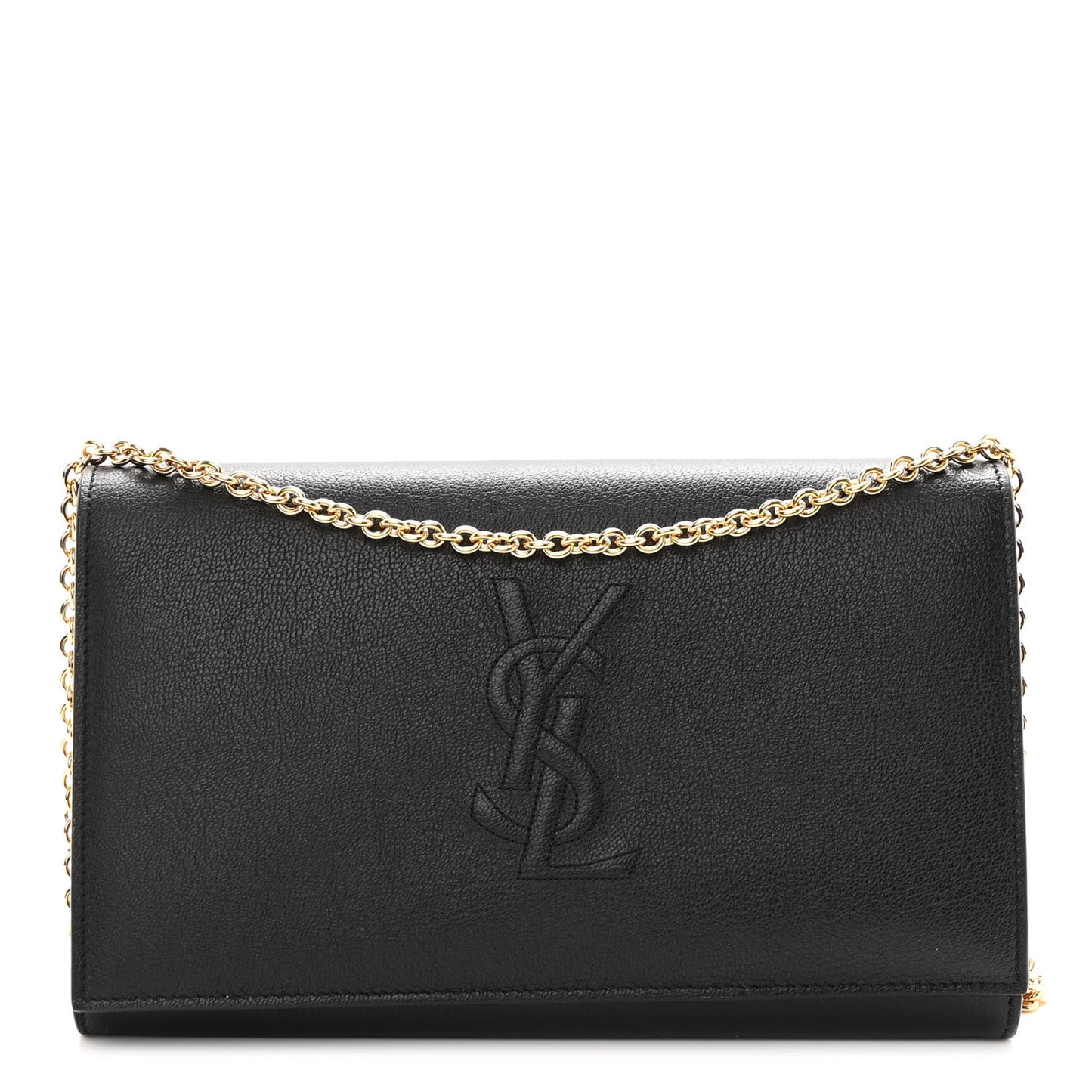 Calfskin Monogram Belle de Jour Chain Clutch Black
