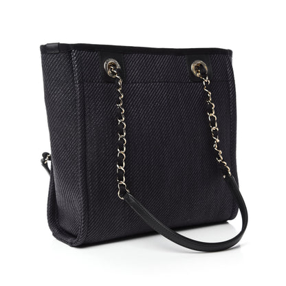 Chanel Mixed Fibers Calfskin Mini Deauville Tote Black 3 of 11