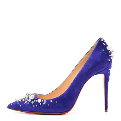 Christian Louboutin Suede Candidate 100 Pumps 39 Purple Pop 1 of 14