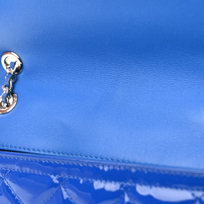 Chanel Patent Quilted Small Coco Shine Flap Blue 11 of 15