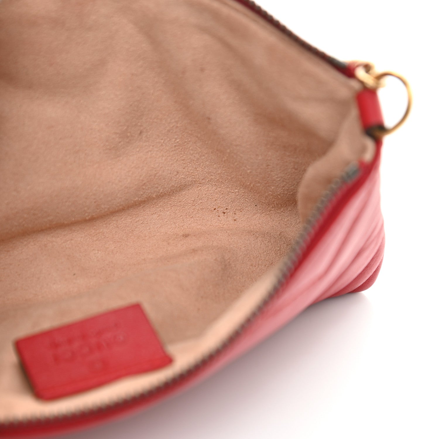 Gucci Calfskin Matelasse Mini GG Marmont Chain Bag Hibiscus Red 9 of 10