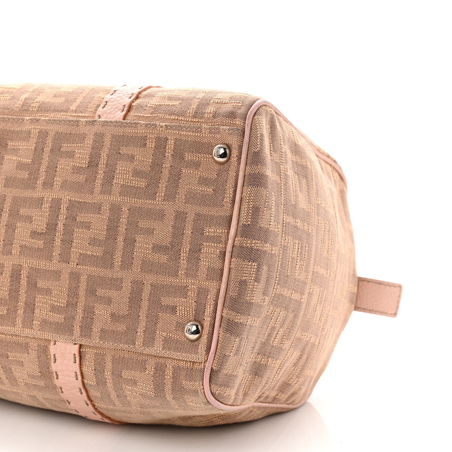 Fendi Zucca Cuoio Romano Selleria Medium Boston Cipria Cipria 10 of 12