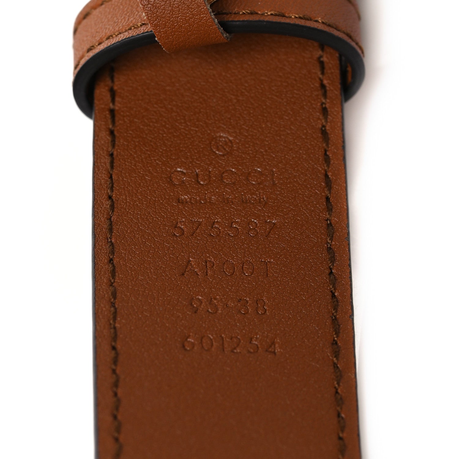 Gucci Calfskin Framed Double G Belt 95 38 Cuir 4 of 5