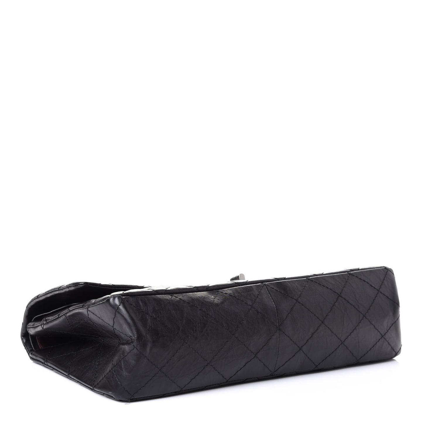 Aged Calfskin Quilted 2.55 Reissue 227 Flap Black