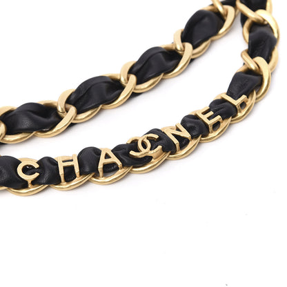 Chanel Calfskin Woven 90s Icon CC Belt Black 4 of 5