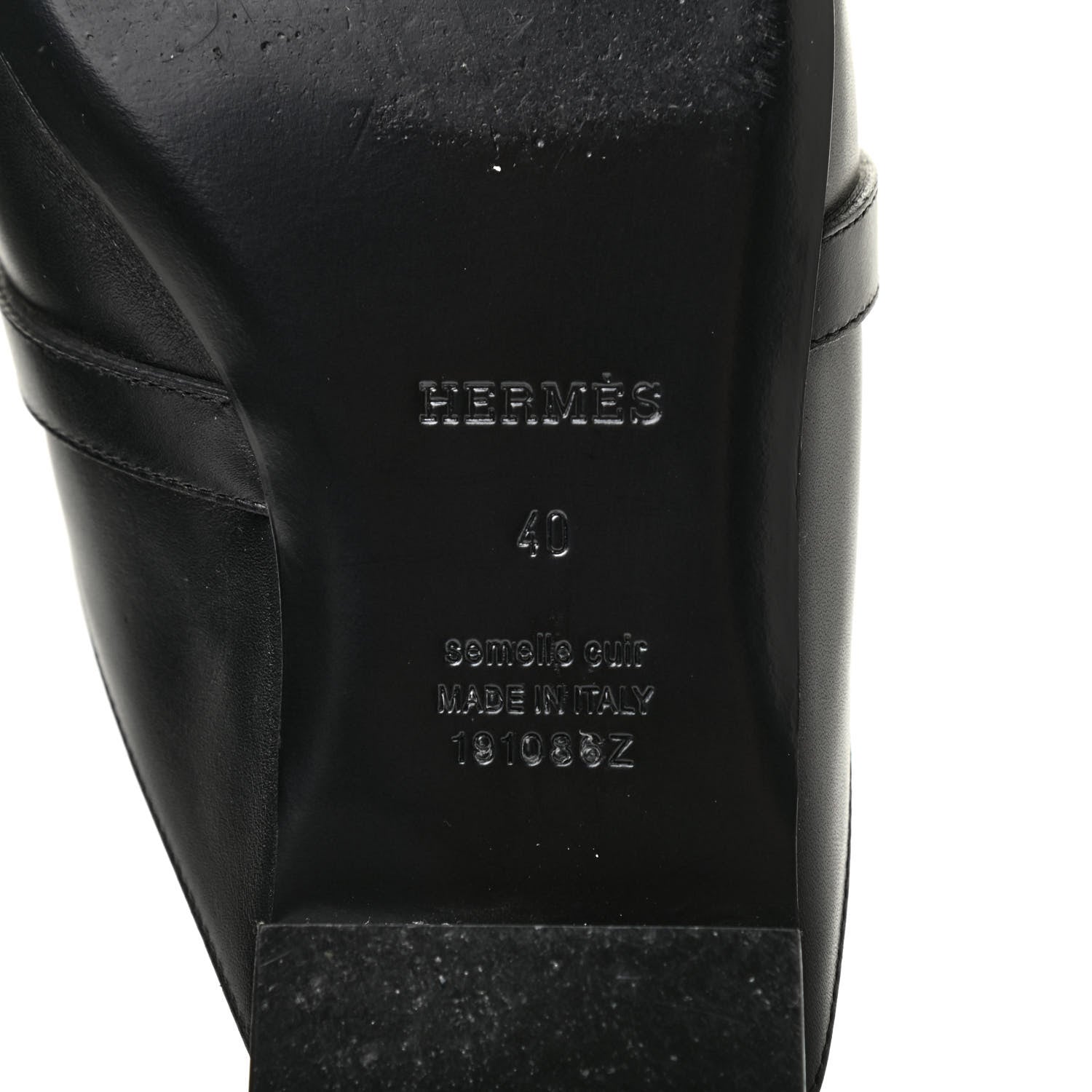 Hermes Goatskin Oz Mules 40 Black 7 of 7