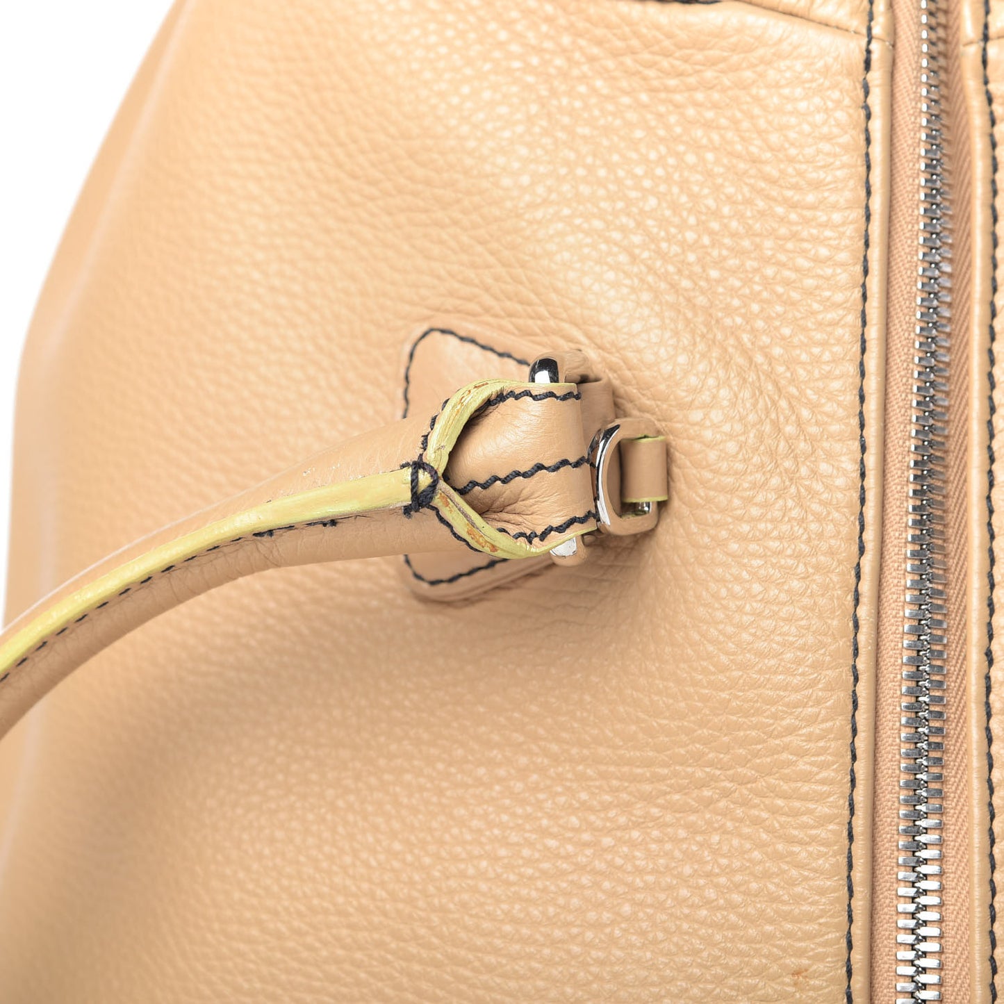 Calfskin Tassel Bowler Beige