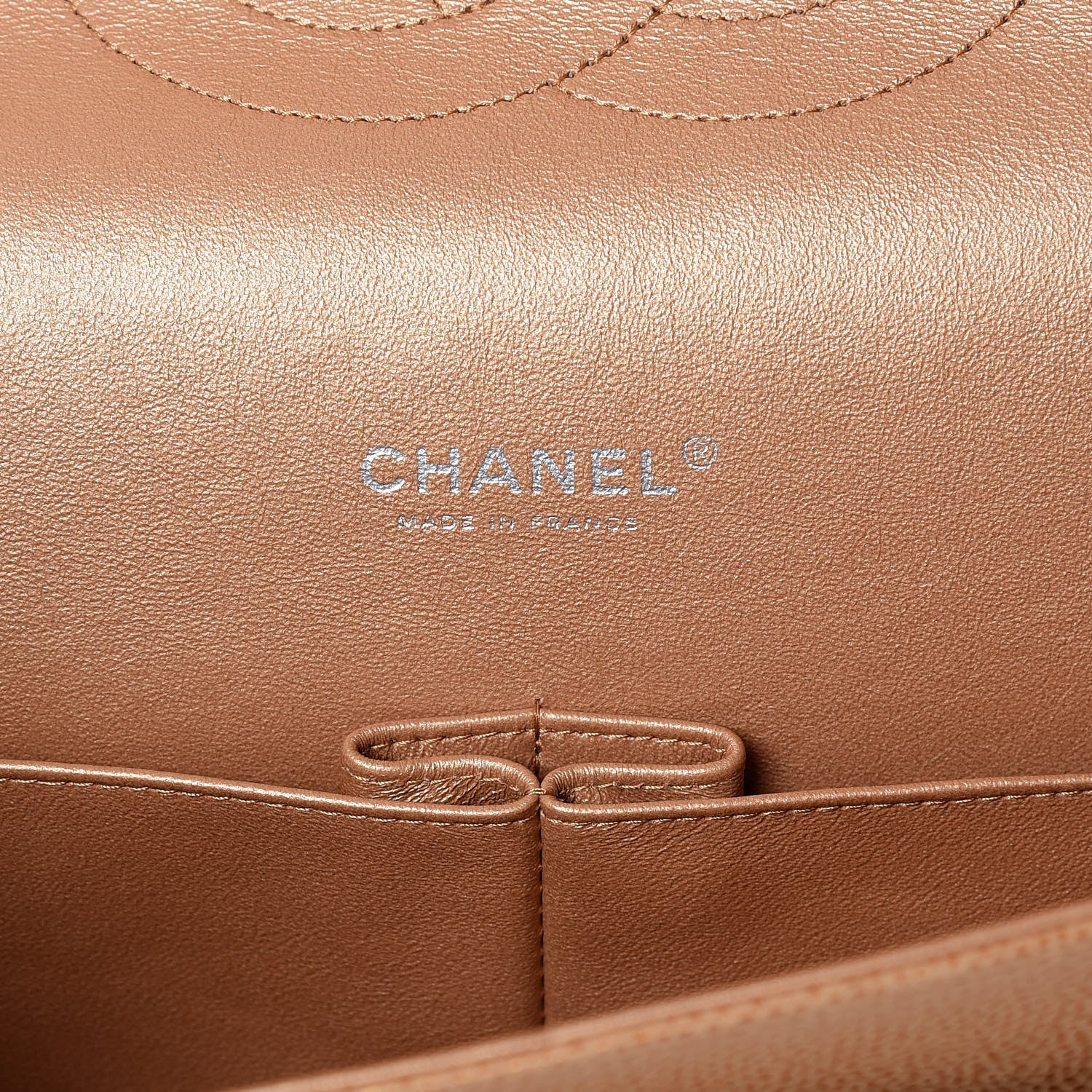 Chanel Metallic Soft Caviar Quilted Maxi Double Flap Copper 8 of 10