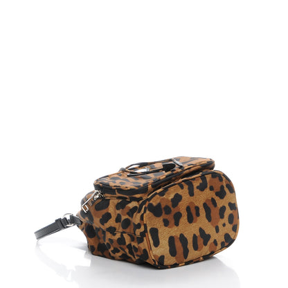Prada Tessuto Nylon Leopard Print Mini Bucket Bag Miele 4 of 8