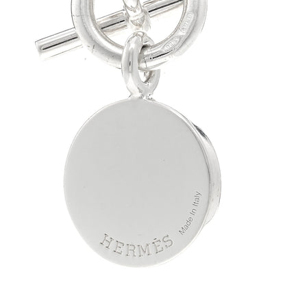 Hermes Sterling Silver Amulettes H Confettis Pendant Necklace 4 of 5