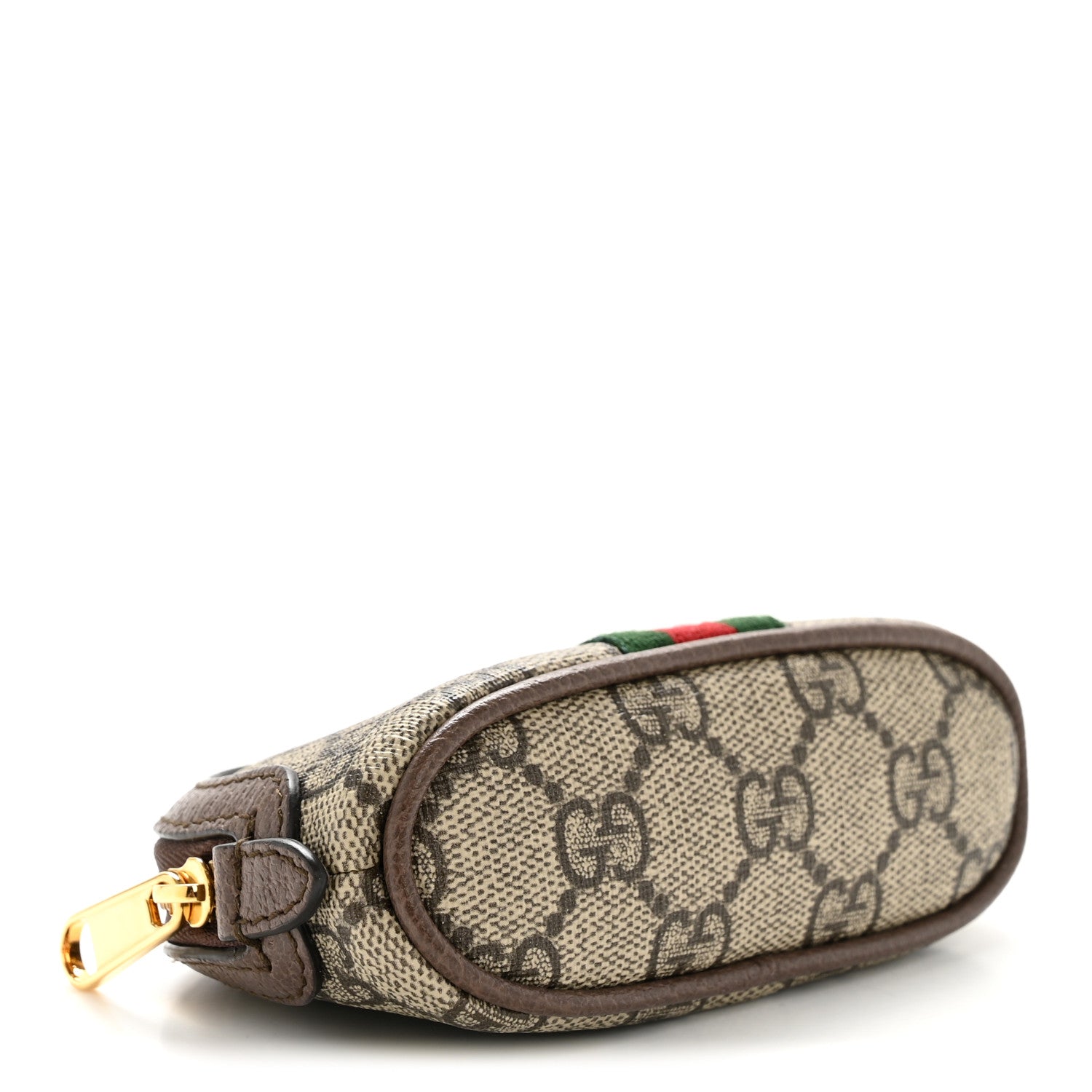 Gucci GG Supreme Monogram Web Ophidia Dome Key Pouch Beige New Acero 4 of 10