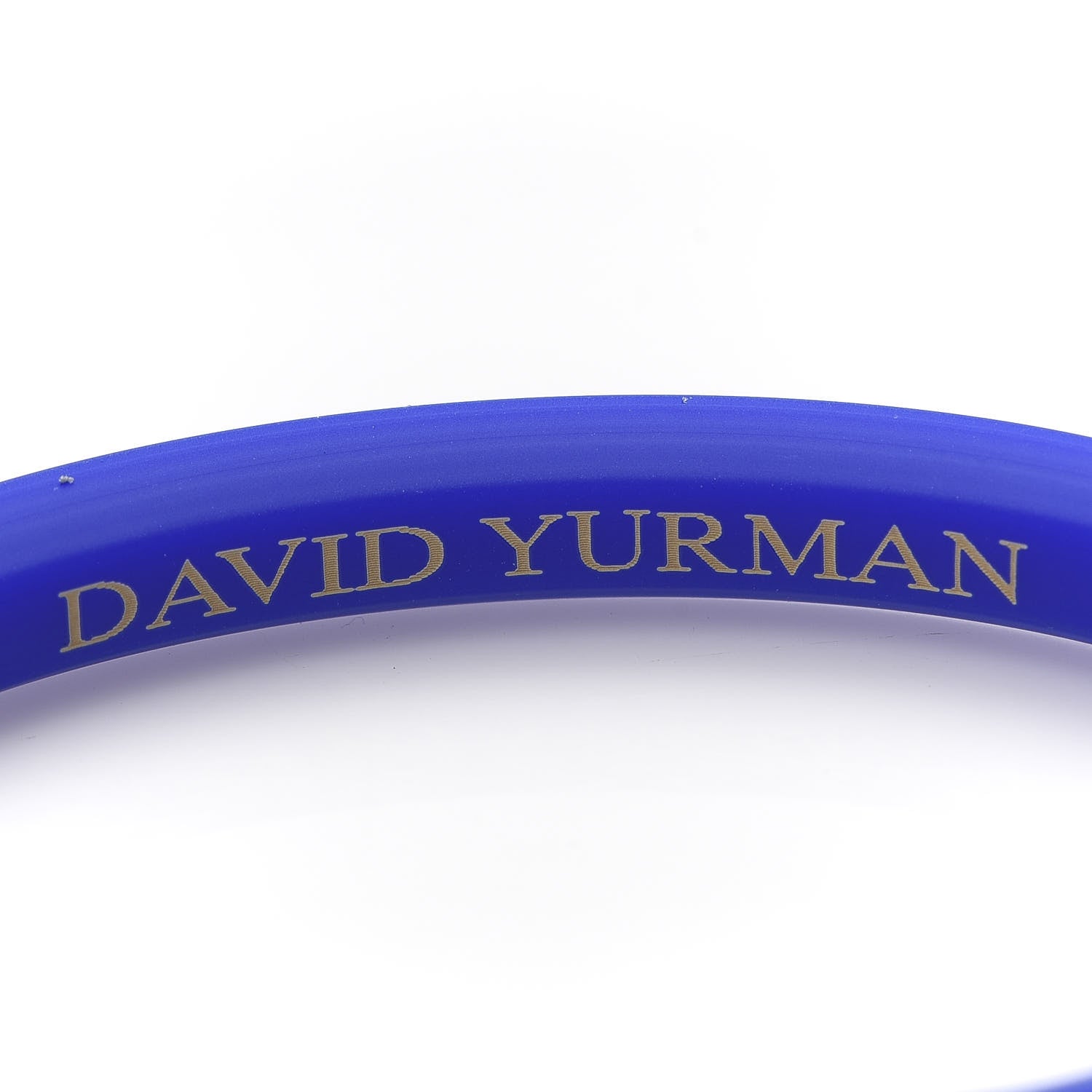 David Yurman Sterling Silver Rubber 10.5mm Hex Bracelet Blue 5 of 6