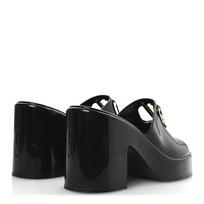 Valentino Garavani Rubber VLogo PM Platform Slide Sandals 40 Black 5 of 11