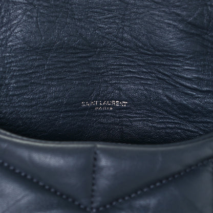 Saint Laurent Lambskin Quilted Toy Loulou Puffer Monogram Chain Satchel Storm 6 of 12