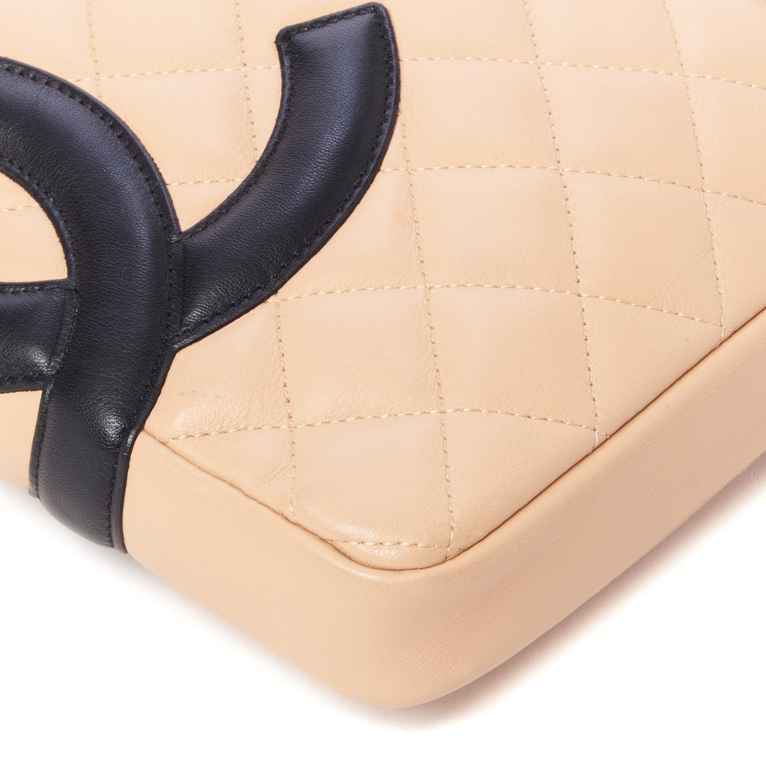 Chanel Calfskin Quilted Medium Cambon Messenger Beige Black 6 of 9