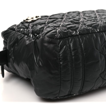 Chanel Nylon Quilted Tweed Stitch Bubble Camera Case Black 9 of 11