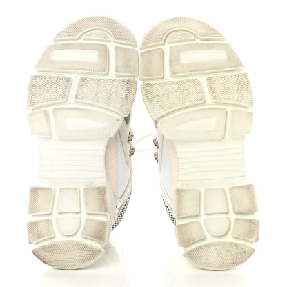 Gucci X SEGA Mesh Calfskin Suede Womens Flashtrek Sneakers 37 Great White 5 of 10