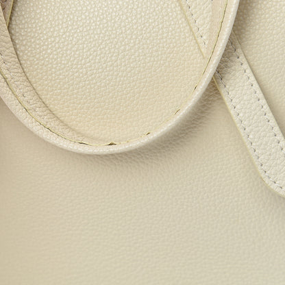 Celine Soft Grained Calfskin Small Belt Cabas Phantom Vanilla 16 of 17
