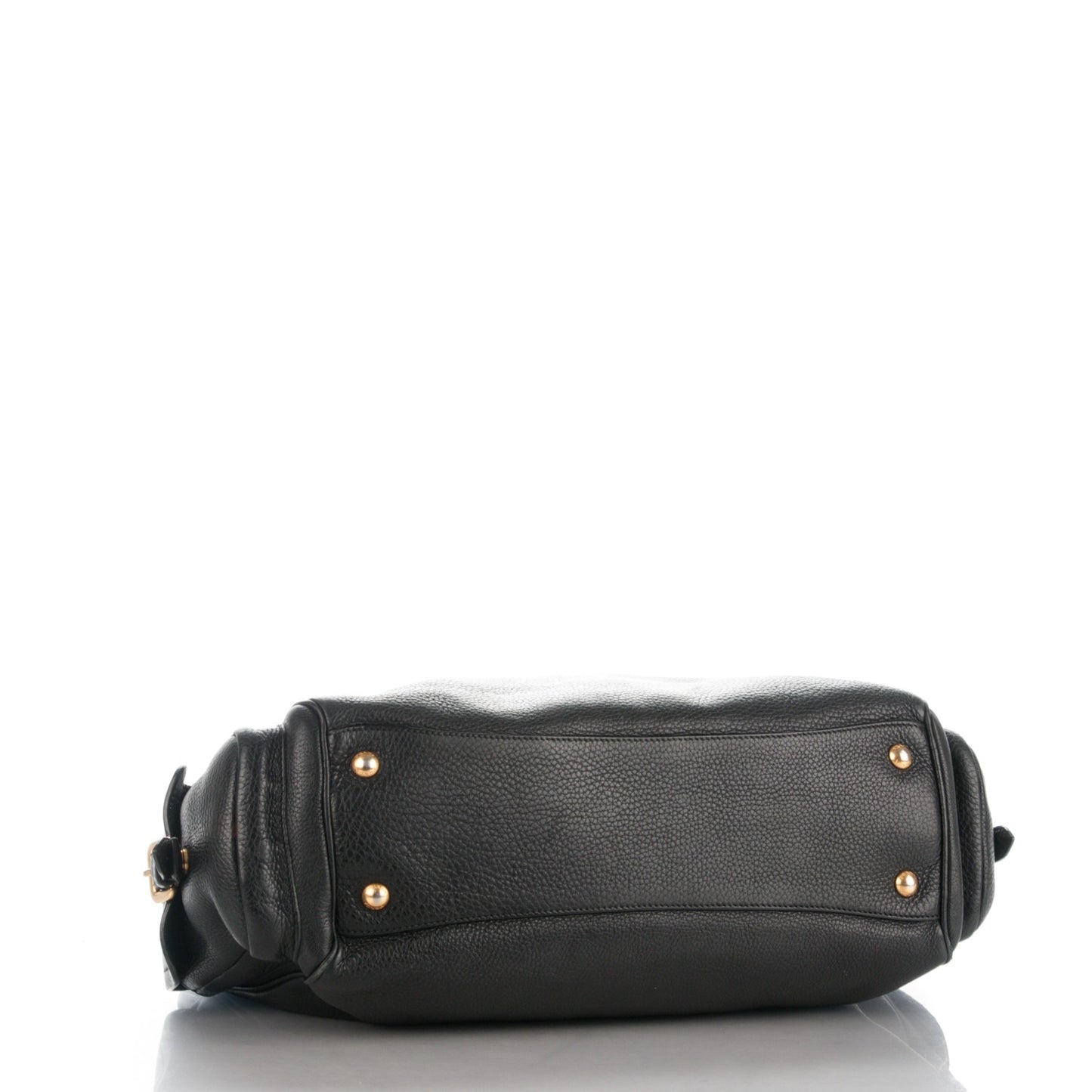 Vitello Daino Side Pocket Tote Black