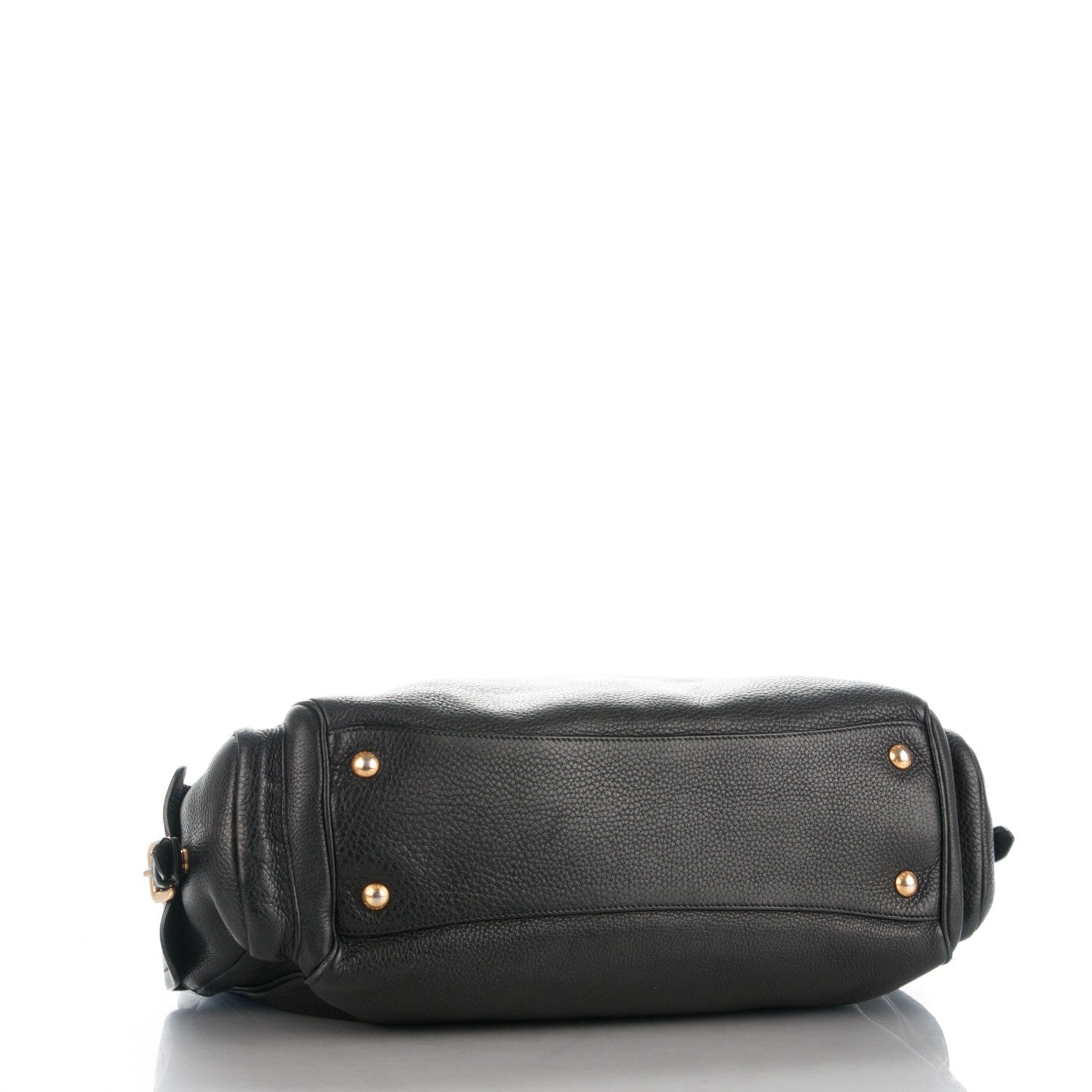 Prada Vitello Daino Side Pocket Tote Black 5 of 9