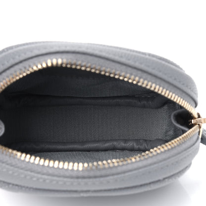 Chanel Caviar Quilted Zip Around Classic Coin Purse Grey 3 of 4
